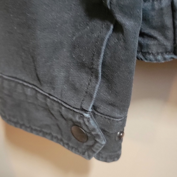 Levis Mens Small Black Denim Quilted Lining Trucker Jacket - Picture 9 of 13